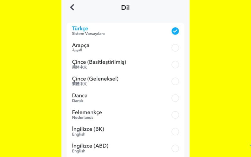 Snapchat İngilizce Oldu, Nasıl Türkçe Yapılır?