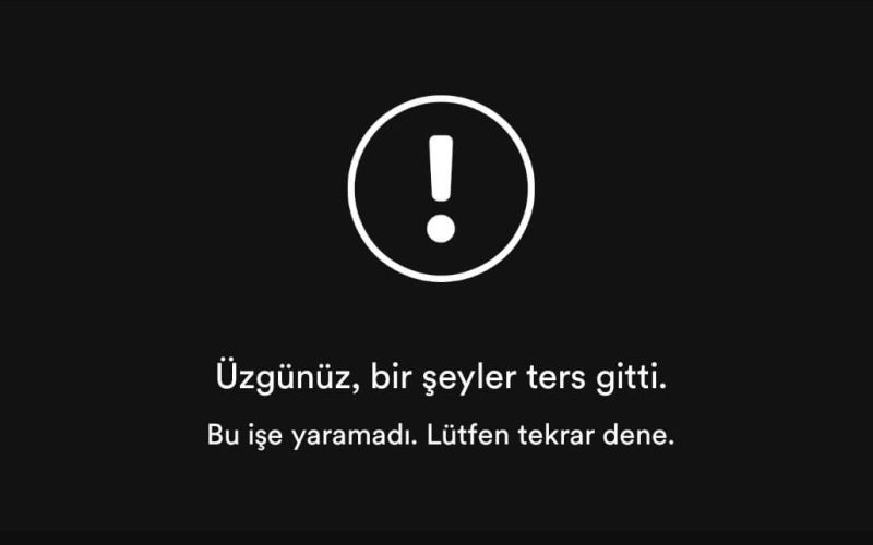 Spotify Bir Şeyler Ters Gitti Hatası ve Çözümü